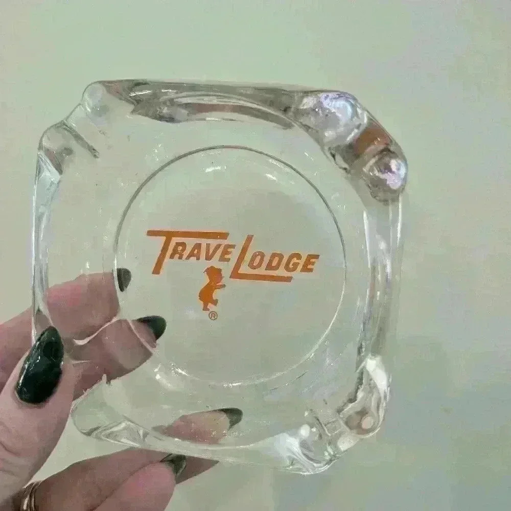 Vintage  travel lodge glass ashtray